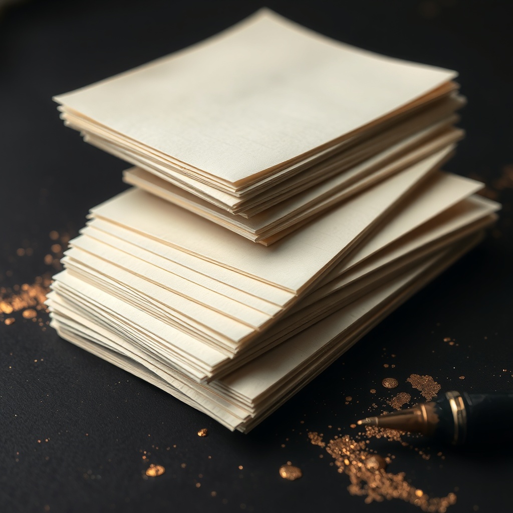 Stack of practice sheets