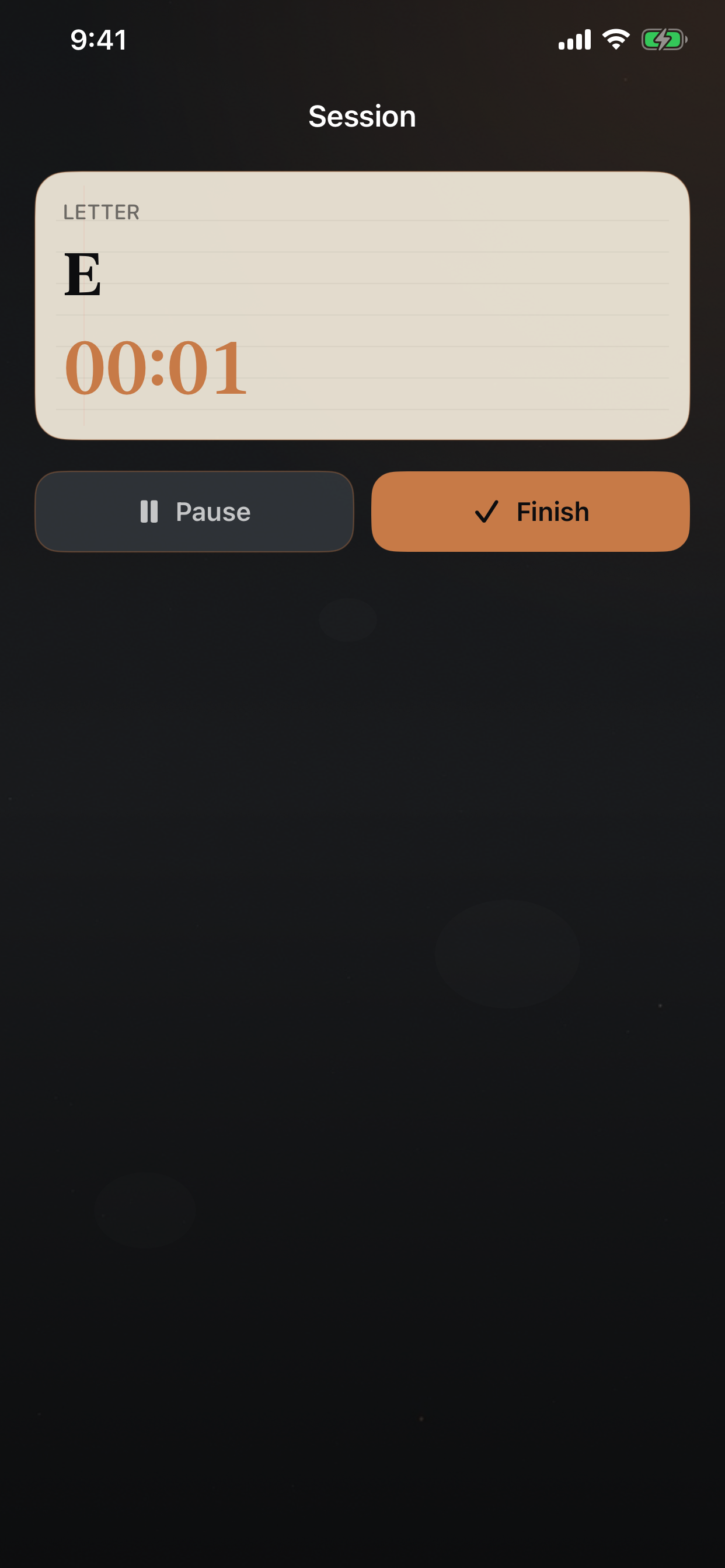 Active practice session timer